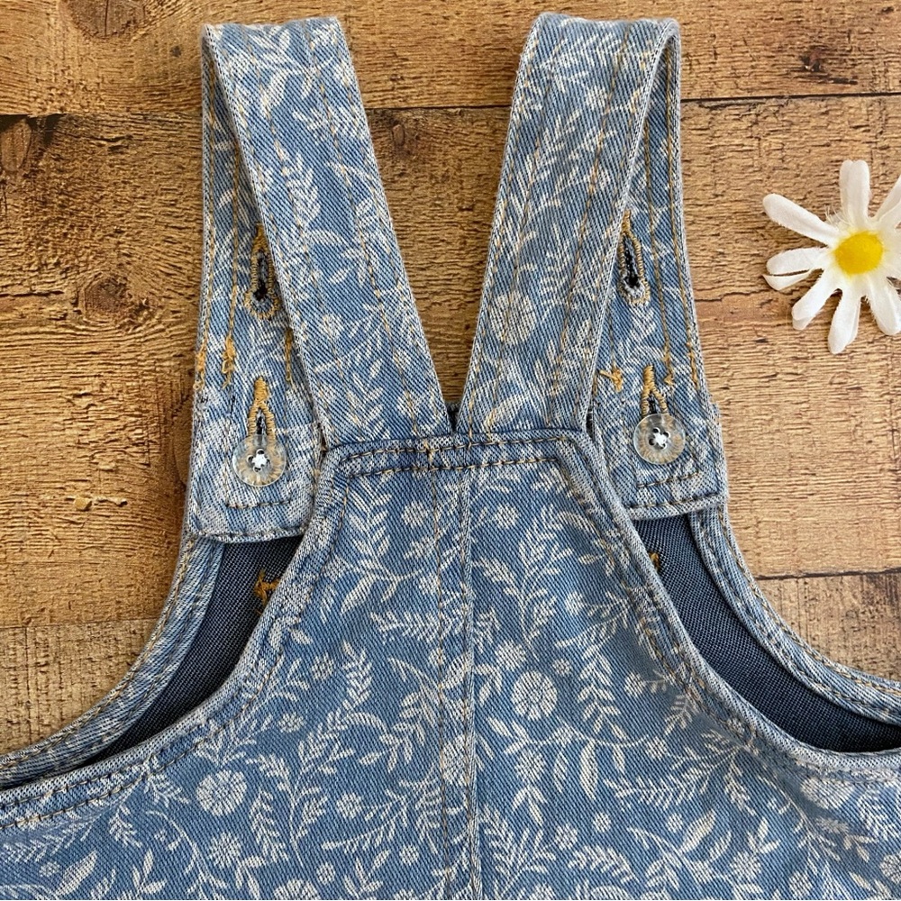 DRESSES (2) Soft Overall Adjustable Denim DRESSES by Old Navy - BLUE + YELLOW - Picture 10 of 15